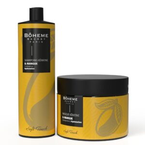 shampooing et masque kératine mangue